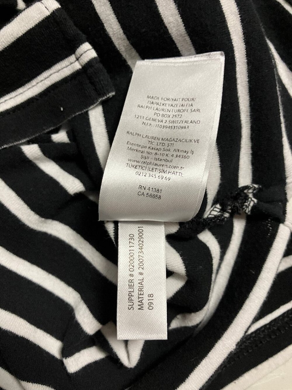 Lauren Ralph Lauren Black & White Stripe Shirt, Women's Size Medium - Picture 11 of 11